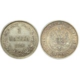 Монета 1 марка 1890 года (L),  Финляндия в составе Российской Империи (арт н-32058)